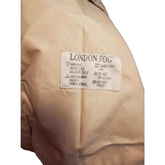 Very Nice Vintage Men's London Fog Hooded Wind Breaker Jacket Cream/Bone Size 2X - Picture 6 of 8
